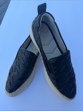 Franco Sarto Woven Slip-On Espadrilles in classic Black‎